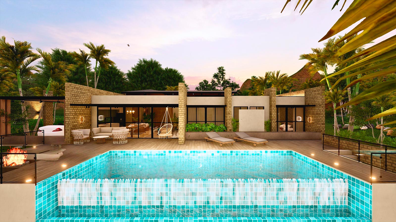 Arquitectura contemporánea en medio del verde